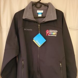 NWT Columbia Men's Shelby softshell jacket From Nascar Racing (M&M Sponsor)